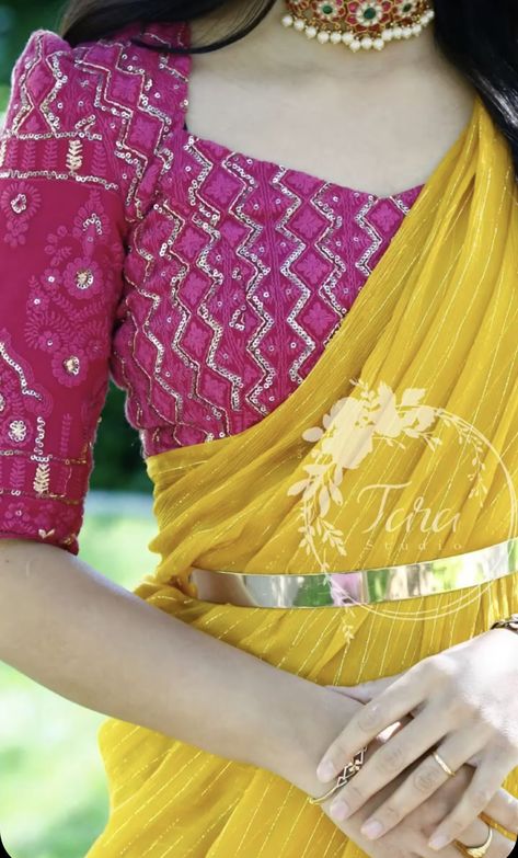 Blouse Designs High Neck, Blouse Designs Catalogue, Shine Like A Star, New Saree Blouse Designs, Fashionable Saree Blouse Designs, Sari Blouse Designs, Blouse Designs Indian, Ladies Blouse Designs, Simple Blouse Designs