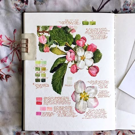 Kunstjournal Inspiration, Botanical Sketchbook, Sketchbook Layout, Journal Calendar, Art Alevel, Gcse Art Sketchbook, Nature Journaling, A Level Art Sketchbook, Watercolor Journal