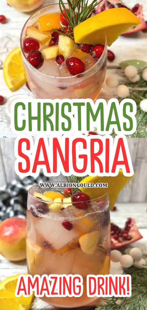 Elevate your holiday parties with this delicious Holiday Sangria. Made with a mix of fresh fruits, wine, and warm spices, this sangria is perfect for any festive occasion. Follow this simple recipe to create a flavorful and refreshing drink that captures the spirit of the season. Your guests will love this festive and easy-to-make Christmas Sangria. Holiday Sangria Recipes, Christmas Sangria Recipes, Easy Sangria Recipes, Holiday Sangria, Christmas Sangria, Italian Dinner Party, Prosecco Cocktails, Cranberry Cocktail, Sangria Recipe