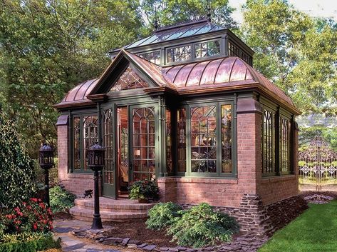 Victorian Houses on Twitter: "The Metzlers’ greenhouse… " Stone Conservatory, Victorian Greenhouse, Victorian Greenhouses, Conservatory Design, Backyard Studio, Wooden Greenhouses, Brick Stone, Brick And Stone, Shed Plans