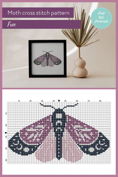 Moth Cross Stitch, Cross Stitch Pattern Free, Butterfly Cross Stitch Pattern, Beautiful Cross Stitch Pattern, Butterfly Cross Stitch, Cat Cross Stitch Pattern, Cross Stitch Tree, Beautiful Cross Stitch, Cross Stitch Animals