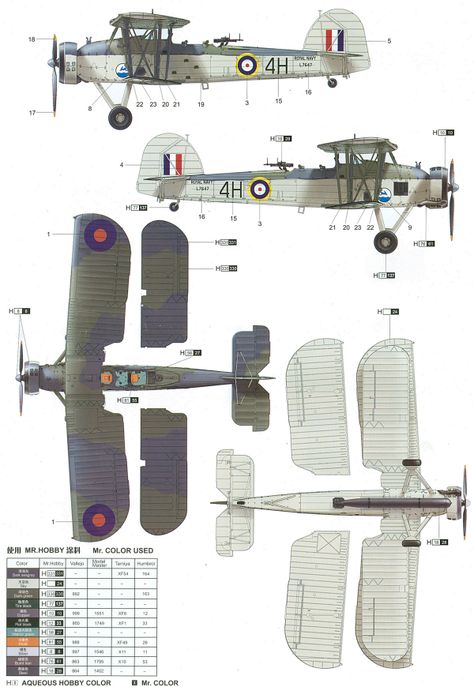 Fairey Swordfish, Hms Ark Royal, Paint Guide, Paper Airplane Models, Aircraft Images, Wwii Fighter Planes, Wwii Airplane, Wwii Fighters, Aircraft Painting