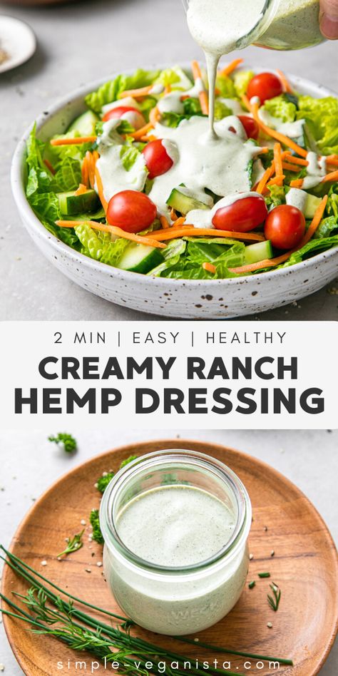 Vegan Hemp Seed Dressing, Hemp Heart Sauce, Hemp Seed Salad Dressing, Raw Vegan Salad Dressing Recipes, Raw Salad Recipes Vegan, Hemp Recipes Vegan, Alkaline Salad Dressing Recipes, Raw Dressing Recipes, Raw Vegan Dressing Recipes