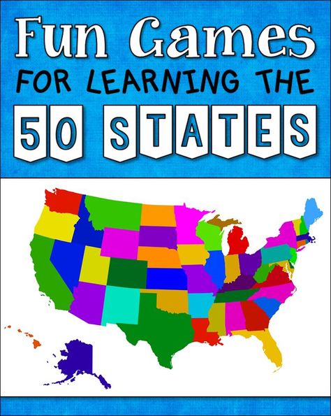 How well do your students know the states and capitals of the US? If they need practice, check out this collection of online resources and fun learning games! Fun Review Games, 50 States Activities, Classic Classroom, Games For Learning, Learning States, Us Geography, Teacher's Desk, 3rd Grade Social Studies, Geography For Kids