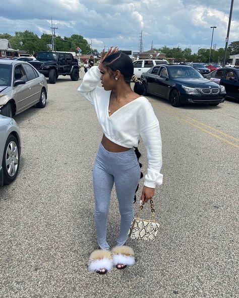 FUR SLIDES👑 on Instagram: “Fur Babe @richgalari wearing our Brown&White fur slides 🤎🤍😍..!! ~Tag us to be featured on our story/page ~Website link in bio ⬆️🛍” Fur Slides Outfit, Slides Outfit, White Fur, Lazy Day, Black Boys, Our Story, Website Link, Fur Slides, Cute Black