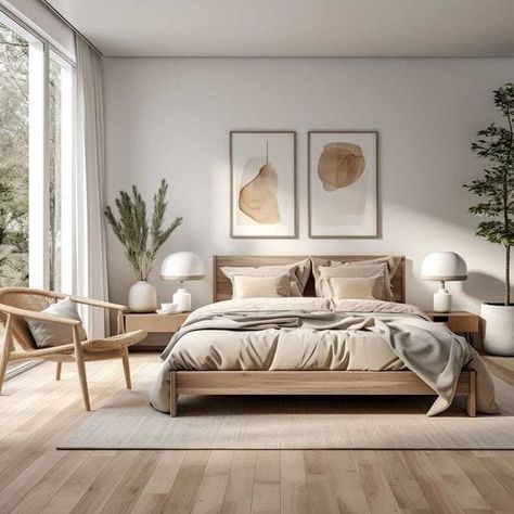 Nordic Bedroom Scandinavian, Guess Room, Bedroom Nordic, Bedroom Scandinavian, Scandinavian Design Bedroom, Scandinavian Home Decor, Nordic Bedroom, Bedroom Ambiance, Scandinavian Bedroom