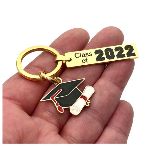 Have a friend or family member graduating this year? Looking for a gift for the graduate for their graduation, well look no further. This simple keychain is so beautiful in person and will make a nice addition to the car keys ring, duffle bag, backpack or purse. This keychain is made of stainless steel and engraved with your choice of year: - Class of 2022 - Class of 2023 (use drop down to select) - new photo of 2023 will be added soon Gold color with a high quality shine finish and stainless st Green Bay Packers Shirts, Custom Charm Bracelet, Car Key Ring, Car Key Fob, Personalised Gifts For Him, Car Keys, Custom Keychain, Graduation Cap, Purse Charms