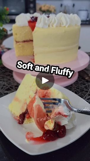 2.4K views · 2.6K reactions | Soft and Fluffy Delicious Cake

Ingredients
- 1/2 cup unsalted butter 
- 1/4 cup vegetable oil
- 3/4 cup milk
- 1 1/2 cups cake flour(175g)
- 6 eggyolks

- 6 egg whites
- 1 teaspoon lemon juice
- 3/4 cup sugar(150g)

Filling and frosting
- 1/3 cup softened unsalted butter 
- 1 cup powdered sugar
- 1/2 cup softened cream cheese(100g)
- 1 teaspoon vanilla extract

- strawberry filling/jam
- whipped cream | Tine's Homemade Foods | Ivoris · Gingerbread Lover Babka Bread, Chocolate Cream Cake, Dessert Pie Recipes, Fluffy Cake, Homemade Foods, Filipino Desserts, Strawberry Filling, Soften Cream Cheese, Bread Machine Recipes