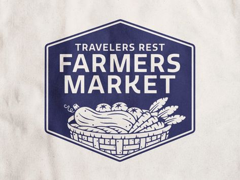 Travelers Rest Farmers Market - Logo Refresh by Jesse Bowser on Dribbble Farmers Market Logo, Travelers Rest, Farm Market, Aesthetic Fonts, Logo Illustration, Logo Images, Food Market, Design Agency, Farmers Market