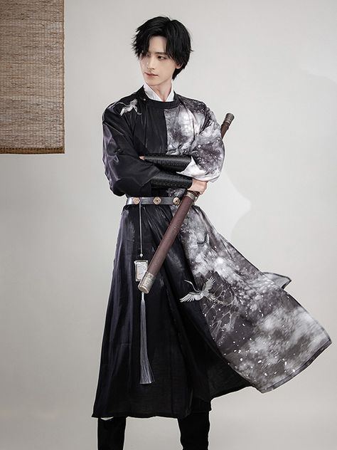 NewHanfu — New Hanfu Fashion - Tang Dynasty Male Robe Chinese Outfits Traditional, Chinese Traditional Clothing Men, Chinese Hanfu Male, Chinese Oc, Hanbok Male, Hanfu Fashion, Male Hanfu, Hanfu Male, Hanfu Men