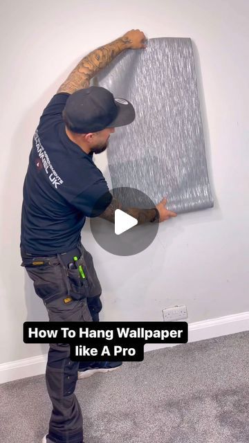 The Home Improvements Channel UK on Instagram: "How To Hang Wallpaper.   #how #howto #homeimprovement #likeapro #wallpaper #decoration #decor #diy #doityourself #painting #reels   Did you enjoy this one ? 😊" Wallpaper Tips And Tricks, Cover Bad Walls Diy, Wallpaper Hacks, Painting Reels, Pinstripe Wallpaper, How To Wallpaper, Hang Wallpaper, How To Hang Wallpaper, How To Install Wallpaper