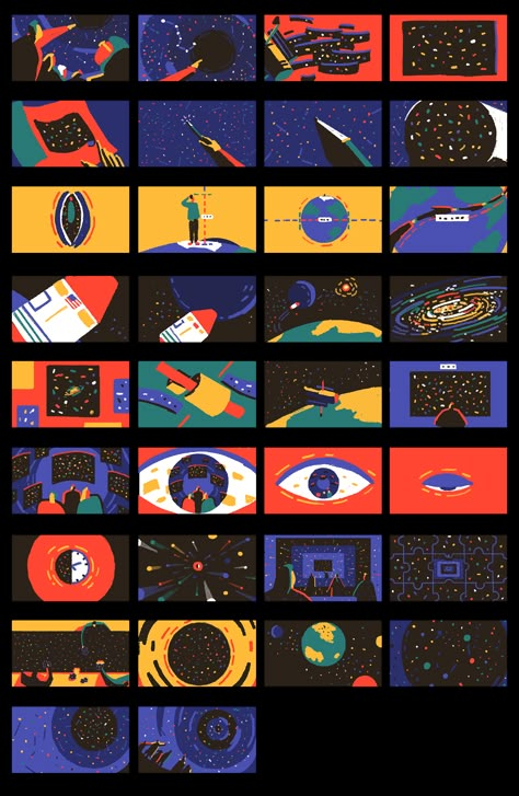 Universe Sketch, Yukai Du, Scale Of The Universe, Posca Art, Motion Graphics Inspiration, 3d Studio, Motion Graphics Design, Motion Design Animation, Design Posters