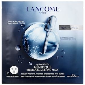 Shop Lancome’s Advanced Génifique Hydrogel Melting Mask at Sephora. A hydrogel sheet mask that gives skin instant radiance and hydration. Lancome Skincare, Cosmetic Shop, Peel Off Mask, Skin Care Mask, Skin Radiance, Sheet Mask, New Skin, Combination Skin, Skin Care Women