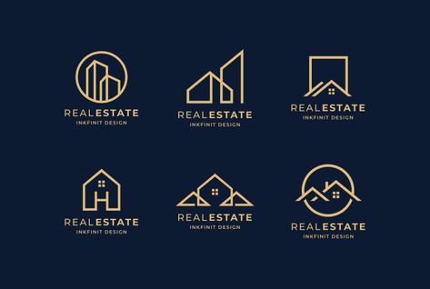 Property Logo Design Real Estates, Modern Real Estate Logo, Real Estate Logo Design Modern, Modern Construction Logo, Logo For Real Estate, Logo Design Real Estate, Property Logo Design, Luxury Real Estate Logo, Realtor Logo Design