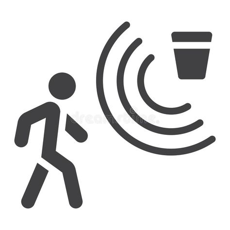 Motion detector solid icon, security and guard. Vector graphics, a glyph pattern , #AFF, #security, #guard, #Vector, #icon, #Motion #ad Trophy Design, Motion Detector, Security Guard, Home Automation, Glyphs, Card Templates, Vector Graphics, Stock Illustration, White Background