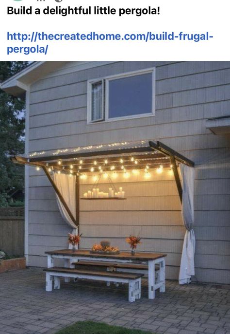 Cheap Patio Ideas, Small Patio Ideas On A Budget, Patio Ideas On A Budget, Patio Lamp, Small Pergola, Concrete Patios, Backyard Canopy, Cheap Patio, Lamp Ideas