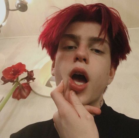 Grunge Boy Aesthetic, Cole Sprouse Lockscreen, 100k Subscribers, Red Hair Boy, Phoenix Hair, Red Hair Men, Mens Hairstyles Curly, James Jones, Dyed Red Hair