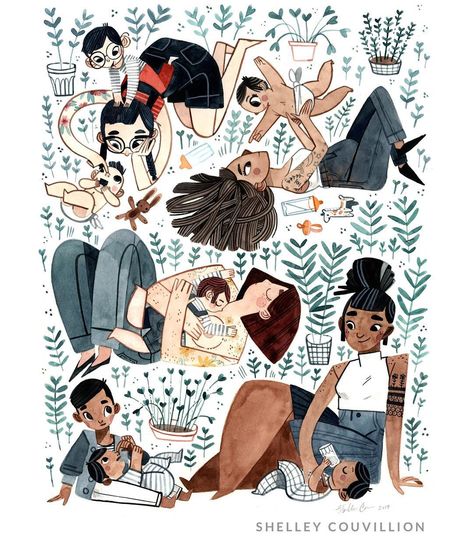 ✏️Shelley Couvillion🎨 on Instagram: “Bottle feeding mums were left out of the original piece. Not purposefully but because I was only focused on breastfeeding. I think…” Shelley Couvillion, Doula Art, Motherhood Illustration, Breastfeeding Art, Eat Enough, Stay Sane, Feeling Drained, Mother Art, Children's Illustration