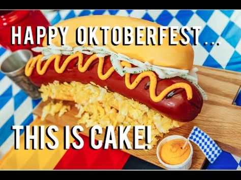 How to Make a Cake That Looks Just Like a Sausage On a Bun In Honor of Oktoberfest Sausage On A Bun, Hot Dog Cake, Ultimate Vanilla Cake Recipe, Hot Dog Cakes, Yolanda Gampp, How To Cake, Cake Coconut, On A Bun, Bun Cake