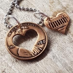 41st Anniversary, 42nd Anniversary, Penny Jewelry, Heart Key Chain, Penny Necklace, Astoria Oregon, 42nd Birthday, Clover Tattoos, 41st Birthday