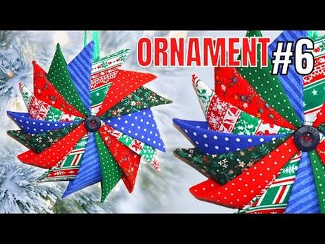 Prairie Point Star Fabric Ornament Tutorial // DIY Christmas Ornaments - YouTube Prairie Point Star Ornament, Quilted Fabric Ornaments, Christmas Quilting Projects, Fabric Ornament, Prairie Points, Ornaments To Make, Star Fabric, Christmas Quilting, Fabric Origami