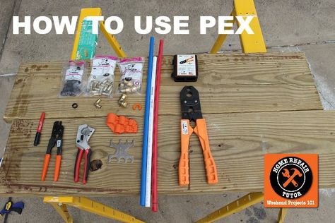 Pex Plumbing Diy, Soldering Copper Pipe, Pex Tubing Projects, Pex Plumbing, Pex Pipe, Plumbing Problems, Plumbing Installation, Diy Plumbing, Plumbing Repair