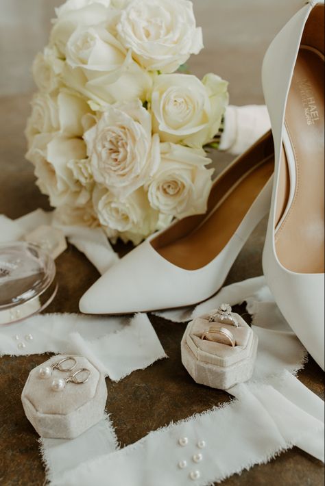 Wedding Photos Shoes And Ring, Wedding Photography Ring Shots, Bridal Shoes Photography Photo Ideas, Wedding Ring And Shoes Pictures, Pictures Of Wedding Rings, Wedding Shoes And Ring Photo, Wedding Shoes And Rings Photo Ideas, Perfume Wedding Picture, Wedding Shoes Photo