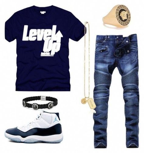 Hypebeast Fashion, Hype Clothing, Black Men Fashion Swag, Dope Outfits For Guys, Swag Outfits Men, Jordan Outfits, Fresh Outfits, Mens Fashion Jeans