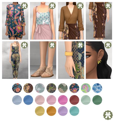 Batik (8items) | Patreon Obey Me Belphegor, Clothing Sims 4 Cc, Sims 4 Couple Poses, Female Base, Holster Bag, Sims 4 Mods Cc, Sims 4 Body Mods, Off Shoulder Shirt, Obey Me