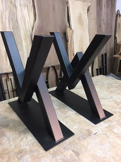 Turned Leg Table, Steel Dining Table Legs, Table Legs Metal, Turned Table Legs, Diy Table Legs, Welded Metal Projects, Dining Table Base, Welded Furniture, Wood Table Design