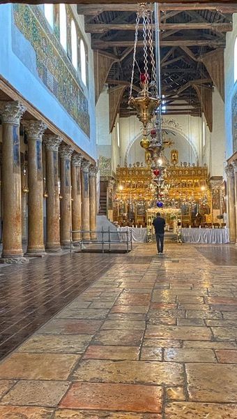 Greek Reporter on Instagram: "This Christmas, Father Efthymios takes us all the way to the precise point at which Jesus was born according to Christian belief. Follow him till the end! The church of the Nativity in Bethlehem was initially built between 330 and 333. This makes it one of the oldest churches in the world. The magnificent columns in the interior are reminiscent of Ancient Greek architectural structures. . . . @efthymiosmertzanis . . . . #bethlehem #churchofnativity #nativity #c Miracle In Bethlehem, Ancient Bethlehem, Walk Through Bethlehem, A Night In Bethlehem, Church Of The Nativity, Bethlehem Lights, Jesus Was Born, Nativity Church, Christmas Father