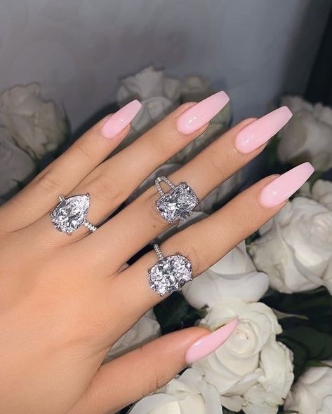 Baby Pink Nails Acrylic, Light Pink Acrylic Nails, Matte Pink Nails, Baby Pink Nails, Light Pink Nails, Simple Acrylic Nails, Ballerina Nails, Acrylic Nails Coffin Short, Summer Acrylic Nails