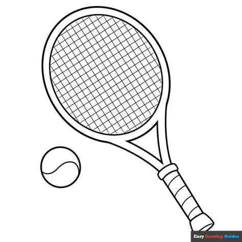 Free Tennis Racket and Ball Coloring Page for Kids Tennis Drawing Easy, Tennis Racket Drawing, Tennis Racket Art, Aesthetic Colouring Pages Printable, Tennis Drawing, Easy Drawing Guides, Sports Coloring Pages, Sports Drawings, Shirt Painting