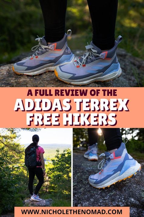 The adidas Terrex Free Hiker 2 Gore-Tex hiking boot has been on my list of must-try gear for a while, and I was excited to finally get my hands on a pair and take them on the trail! They are said to be the perfect combination of a hiking boot and shoe, giving you the look of a hiking boot with the feel of a lightweight hiking shoe. So how did these adidas hiking boots match up? Let’s dive into it! Adidas Terrex Free Hiker, Gore Tex Hiking Boots, Adventure Guide, Hiking Shoe, Adidas Terrex, Hiking Boot, Mountain Hiking, The Trail, Hiking Shoes