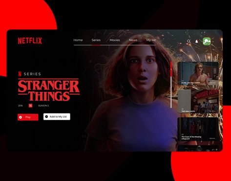 Netflix Landing Page Design, Netflix Layout, Netflix Redesign, Netflix Theme, Creative Brief Template, Book Cover Art Diy, Yearbook Pages, Yearbook Covers, Movie App