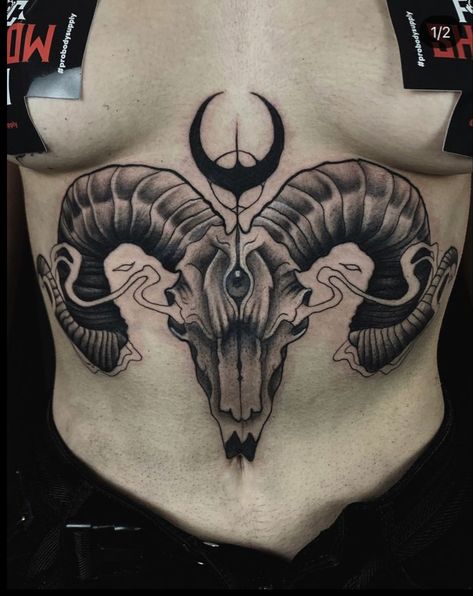 Tattoo Ram, Ram Skull Tattoo, Animal Skull Tattoo, Ant Tattoo, Nikko Hurtado, Egyptian Tattoo Sleeve, Goat Skull, Ram Skull, Neck Tattoo For Guys