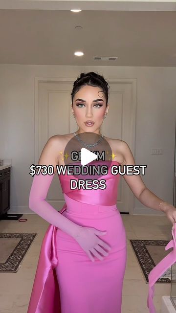 MARJAN on Instagram: "Is this dress worth $730?! GRWM for my friends wedding!💍🩷

Hair- @chitabeautyofficial 
Dress-  from @solacelondon linked in my LTK
Gloves- linked in my amazon storefront
Necklace- linked in my Amazon storefront
Perfume- @yslbeauty mon Paris

#grwm #grwmreel #grwmoutfit #makeup #beauty #hudabeauty #wakeupandmakeup #wedding" Albanian Wedding Guest Dress, Albanian Wedding, Friends Wedding, Amazon Storefront, Gala Dresses, Friend Wedding, Huda Beauty, Store Fronts, Wedding Guest Dress