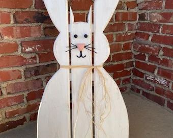 FurlongWoodworks - Etsy Wood Rabbit, Wood Bunny, Porch Wood, Small Snowman, Wooden Bunny, Chocolate Rabbit, Farmhouse Easter, Wood Snowman, Chocolate Easter Bunny