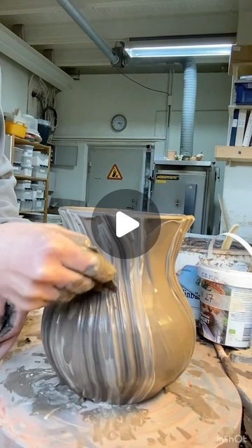 Kajsa Leijström on Instagram: "Creating texture with thick slip. I forgot to show the texturing tool to the camera, but it’s a plastic card with jagged edge. The finished result will be something like the sculptural vases in yesterdays post" Sculptural Vases, Fabric Draping, Jagged Edge, Creating Texture, Plastic Card, Ceramic Vessel, I Forgot, Ceramic Vase, Vase