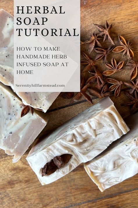 Soap and herbs sitting on a table Basil Soap Diy, Herbal Soap Recipes, Herb Infused Olive Oil, Soap Tutorial, Rosemary Leaves, Infused Olive Oil, Medicinal Herbs, Basic Recipes, Soap Recipes