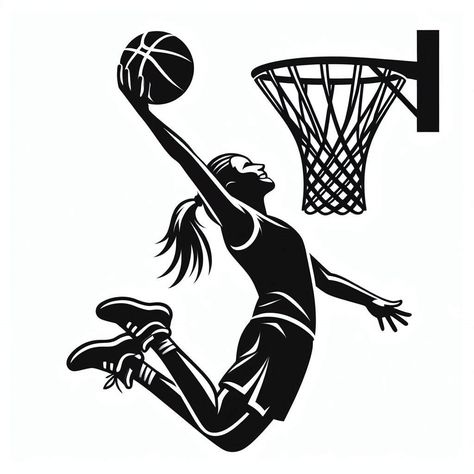 Hawk Design, Basketball Vector, Basketball Graphics, Brachial Plexus, Female Basketball, Basketball Clipart, Basketball Ring, Sports Clipart, Wall Drawings