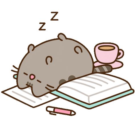 Tired Good Night, Pusheen Desktop Wallpaper, Pusheen Winter, Pusheen Sleeping, Pusheen Animation, Pusheen Reading, Poosheen The Cat, Pusheen Gif, Pusheen The Cat Stickers