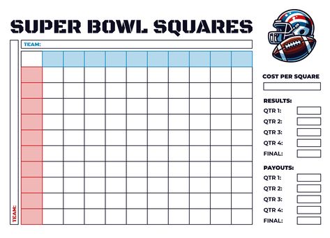 An easy-to-edit Super Bowl Squares template for Google Docs. Super Bowl Squares Board, Super Bowl Squares, Superbowl Squares, Football Squares, Football Pool, Resignation Letters, Wedding Ceremony Script, Docs Templates, Class Schedule