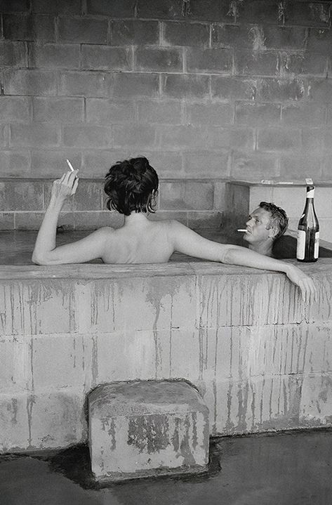 Steve McQueen and Neile Adams Hot Tub Steve Mcqueen Wife, Actor Steve Mcqueen, Ali Macgraw, Andre Kertesz, Carl Larsson, Jane Russell, Gene Kelly, I Love Cinema, Mae West