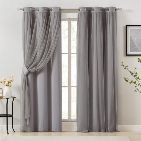 Grey velvet curtains