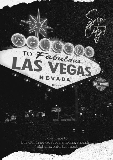 poster for sin city LAS VEGAS vintage b&w theme Las Vegas Poster, Las Vegas Vintage, Vegas Vintage, Las Vegas City, Sin City, Room Posters, Vintage Poster, Nevada, Vintage Posters