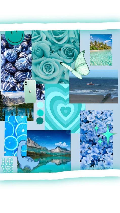 collage bleu Collage, Blue