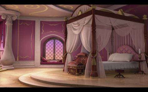 Royal Bedroom Concept Art, Sofia The First Bedroom, Sofia The First Room, Amber Bedroom, Princess Rooms, Prince James, Princess School, Dragon Png, Royal Bedroom