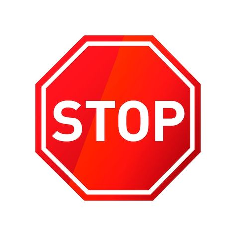 Vector stop red glossy road sign isolate... | Premium Vector #Freepik #vector #stop-sign #forbidden #banned #prohibition Tape Installation, Floor Tape, Collage Des Photos, Concrete Sealer, Download Sign, Illustration Story, Stop Sign, Traffic Signs, Road Sign