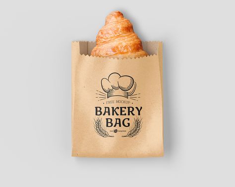 Bakery Bag Free Mockup Bakery Mockup, Bakery Packaging Design, Free Business Logo, Logo Design Inspiration Vintage, Bakery Bags, Boutique Logo Design, Bakery Branding, Logo Design Inspiration Creative, Logo Design Free Templates